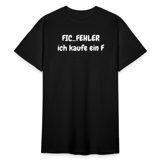 SSW1814 Tshirt FIC_FEHLER ich kaufe ein F - Schwarz