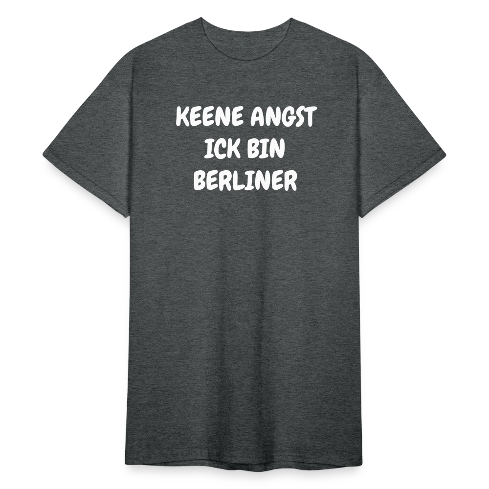 SSW1813 Tshirt KEENE ANGST ICK BIN BERLINER - Dunkelgrau meliert