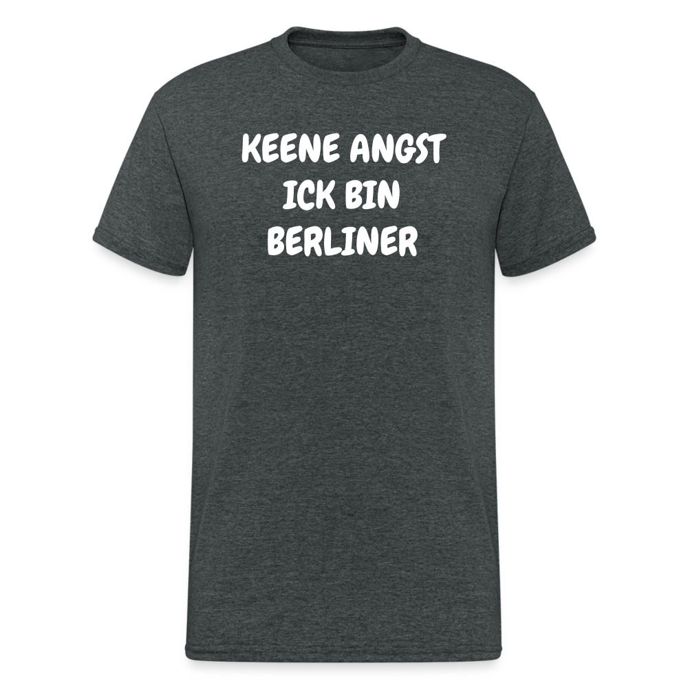 SSW1813 Tshirt KEENE ANGST ICK BIN BERLINER - Dunkelgrau meliert