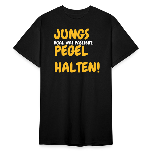 SSW1826 Tshirt JUNGS PEGEL HALTEN! - Schwarz