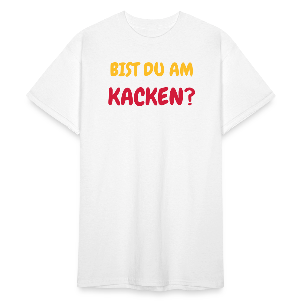 SSW1827 Tshirt BIST DU AM KACKEN? - weiß