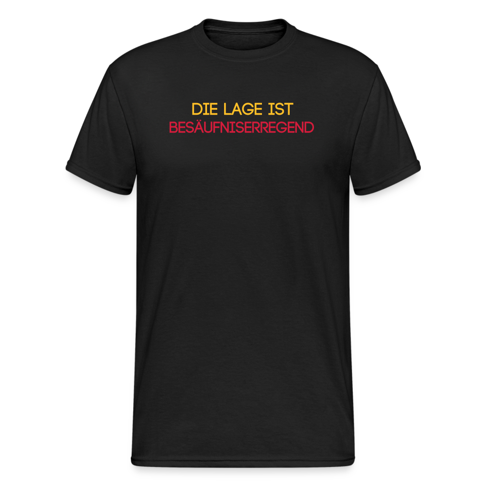 SSW1831 Tshirt DIE LAGE IST BESÄUFNISERREGEND - Schwarz