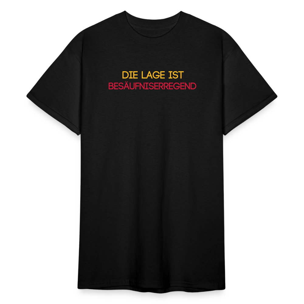 SSW1831 Tshirt DIE LAGE IST BESÄUFNISERREGEND - Schwarz