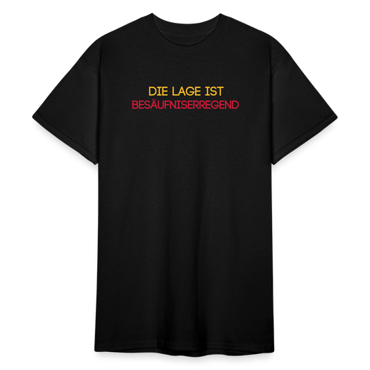 SSW1831 Tshirt DIE LAGE IST BESÄUFNISERREGEND - Schwarz