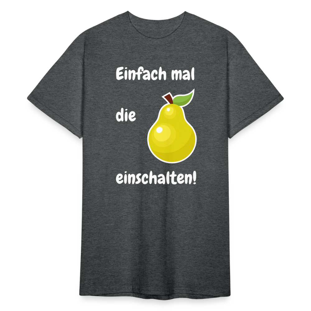 SSW1838 Tshirt Einfach mal  die   Birne einschalten! - Dunkelgrau meliert