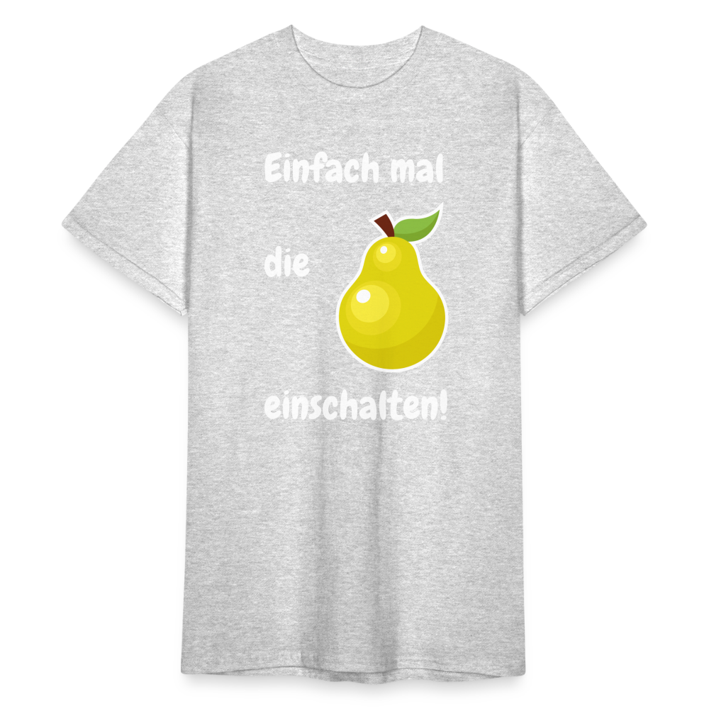 SSW1838 Tshirt Einfach mal  die   Birne einschalten! - Grau meliert