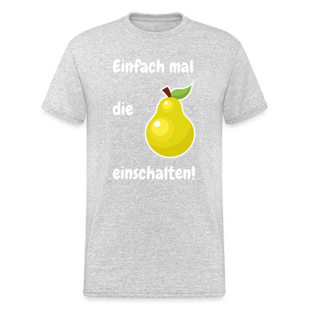 SSW1838 Tshirt Einfach mal  die   Birne einschalten! - Grau meliert