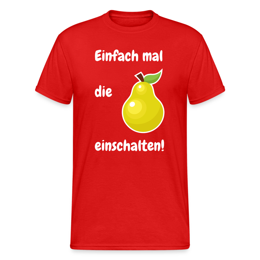 SSW1838 Tshirt Einfach mal  die   Birne einschalten! - Rot