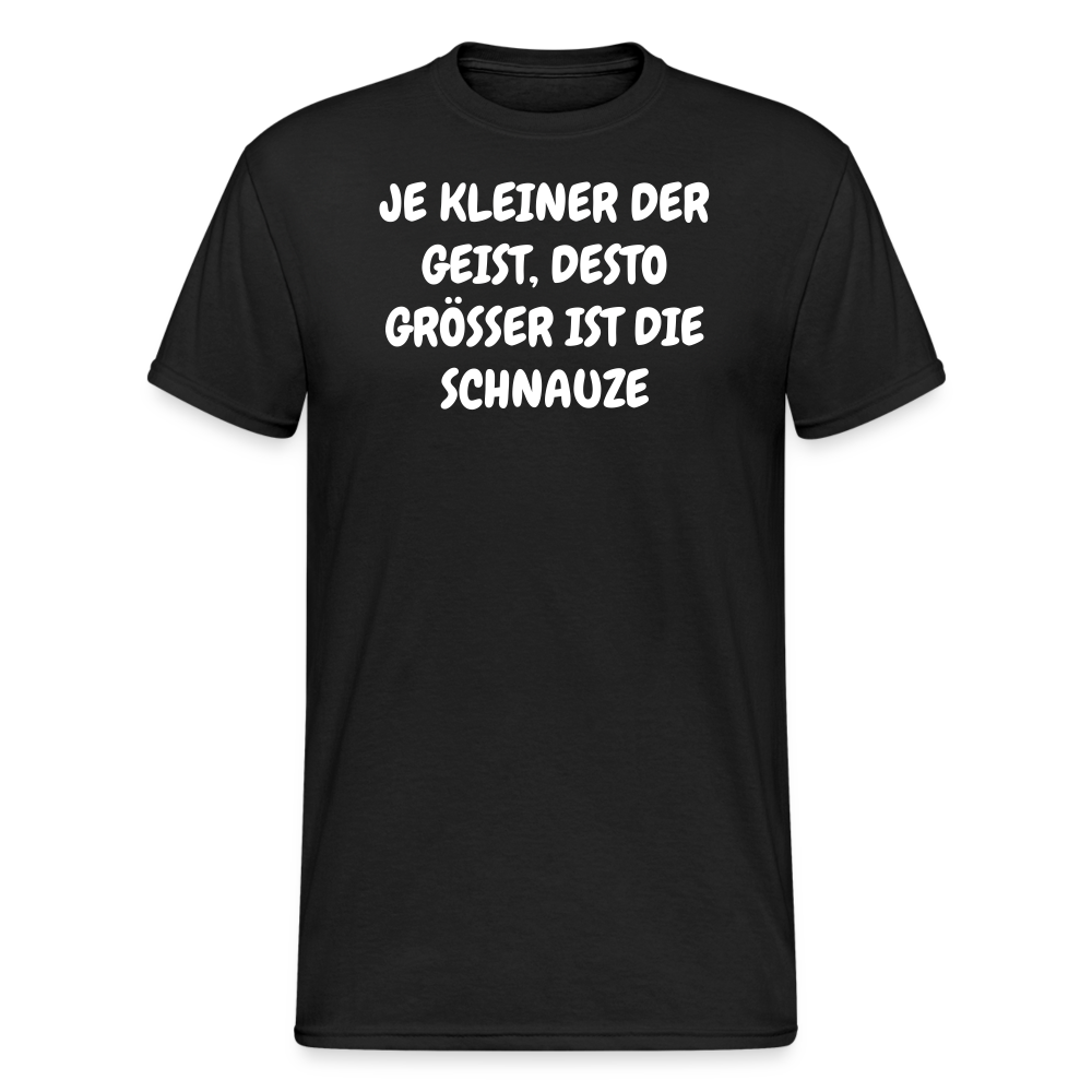 SSW1839 Tshirt JE KLEINER DER GEIST, DESTO GRÖSSER IST DIE SCHNAUZE - Schwarz