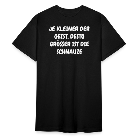 SSW1839 Tshirt JE KLEINER DER GEIST, DESTO GRÖSSER IST DIE SCHNAUZE - Schwarz