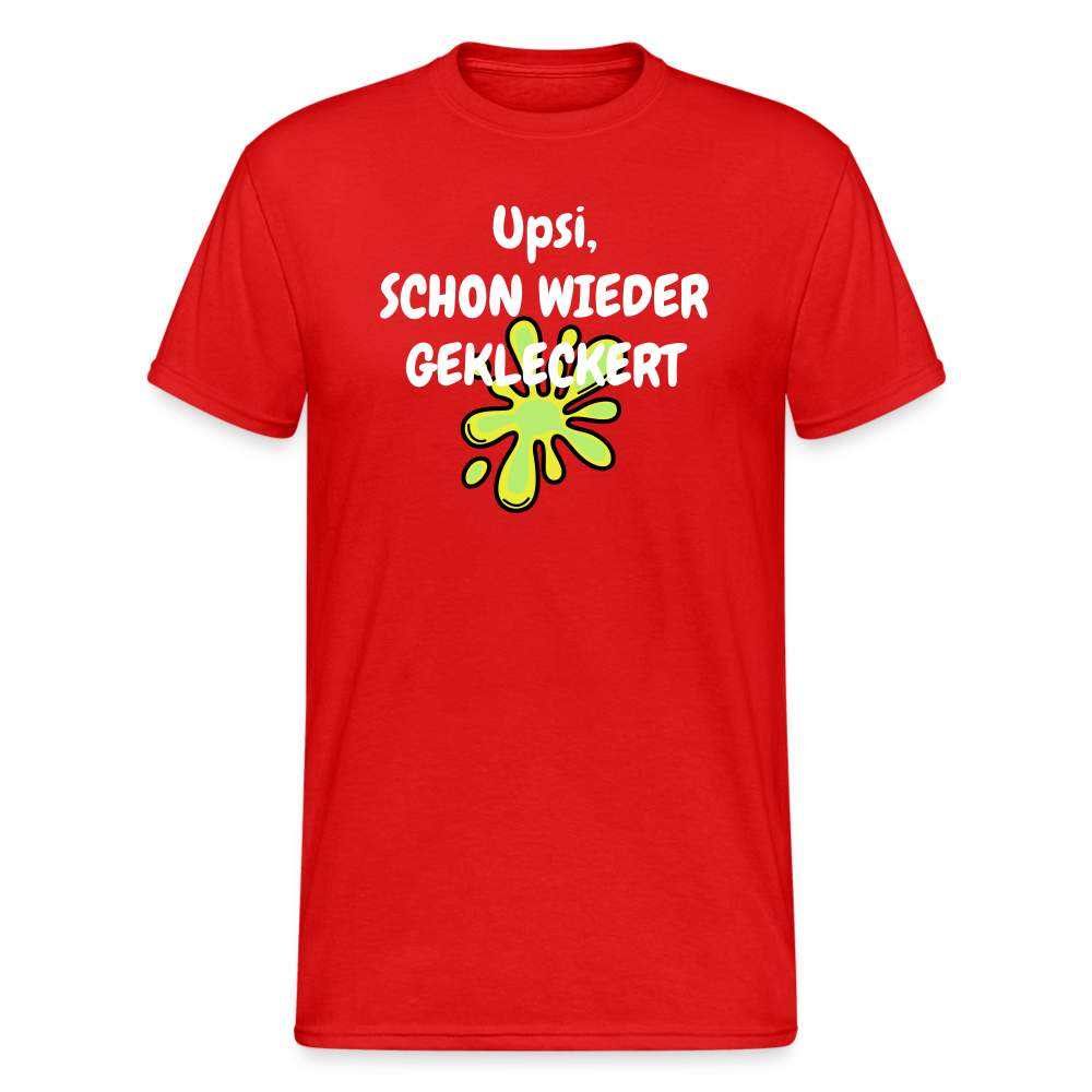 SSW1851 Tshirt Upsi, SCHON WIEDER GEKLECKERT - Rot
