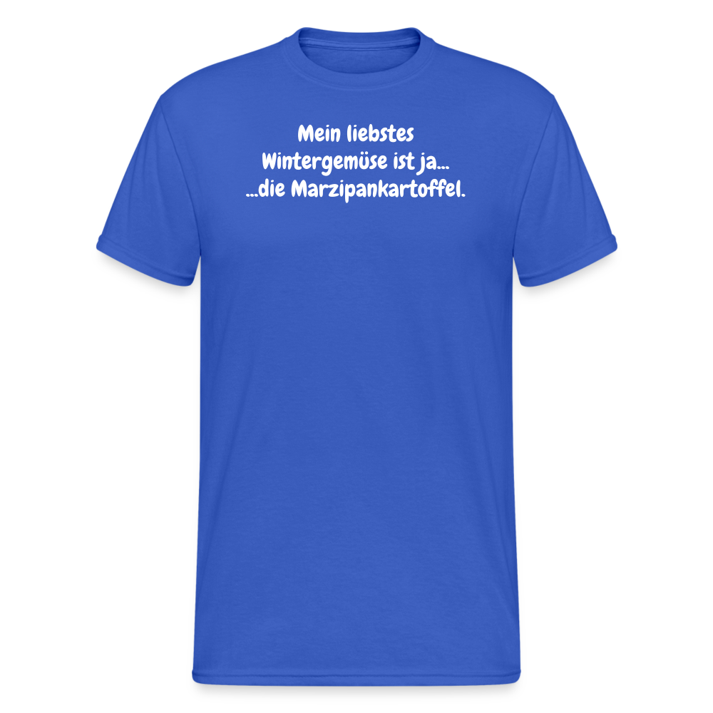 SSW1852 Tshirt Mein liebstes Wintergemüse ist ja... ...die Marzipankartoffel. - Königsblau