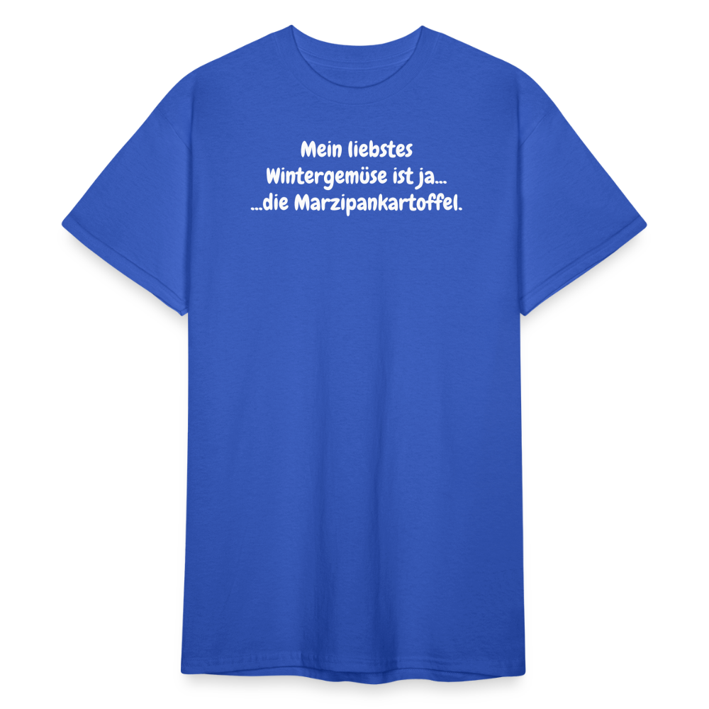SSW1852 Tshirt Mein liebstes Wintergemüse ist ja... ...die Marzipankartoffel. - Königsblau