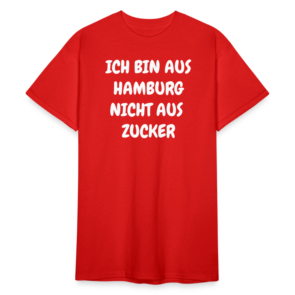 SSW1853 Tshirt ICH BIN AUS HAMBURG NICHT AUS ZUCKER - Rot