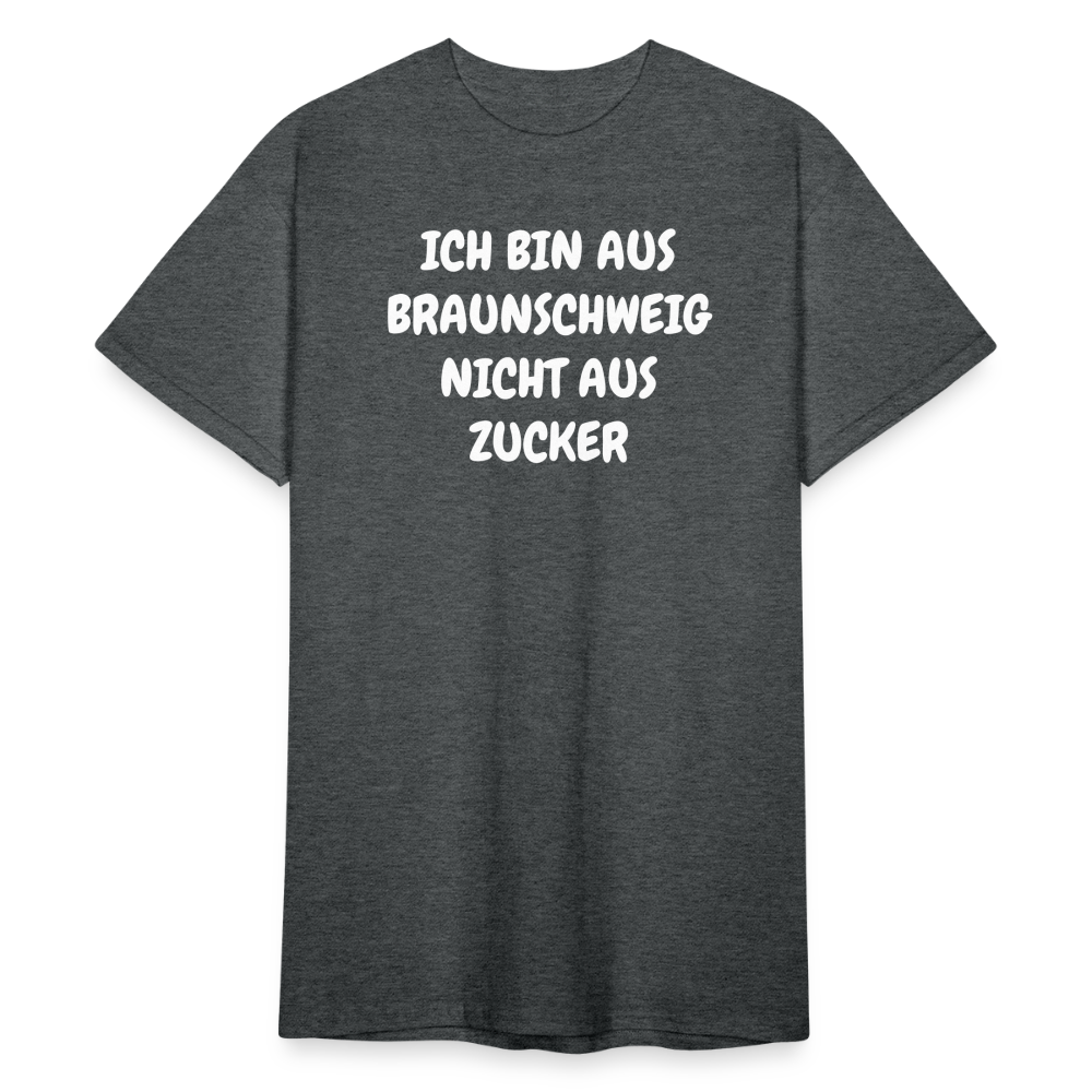 SSW1855 Tshirt ICH BIN AUS BRAUNSCHWEIG NICHT AUS ZUCKER - Dunkelgrau meliert