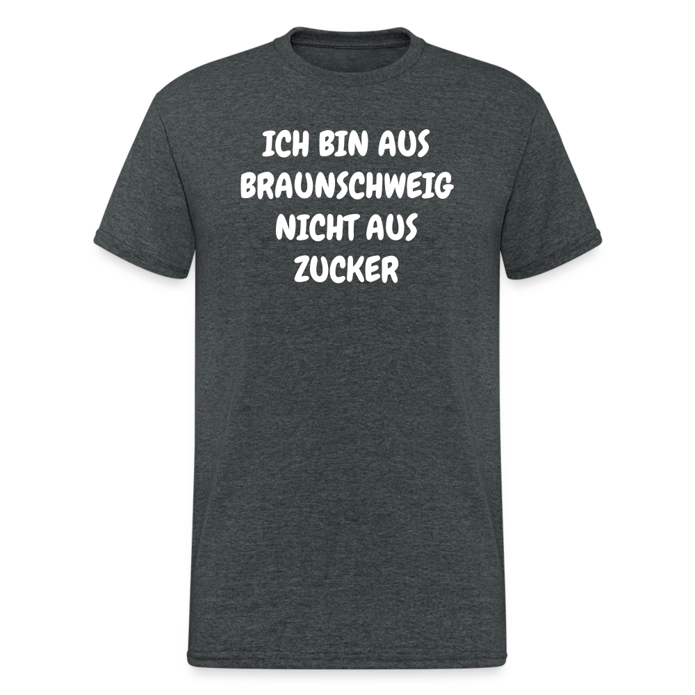 SSW1855 Tshirt ICH BIN AUS BRAUNSCHWEIG NICHT AUS ZUCKER - Dunkelgrau meliert