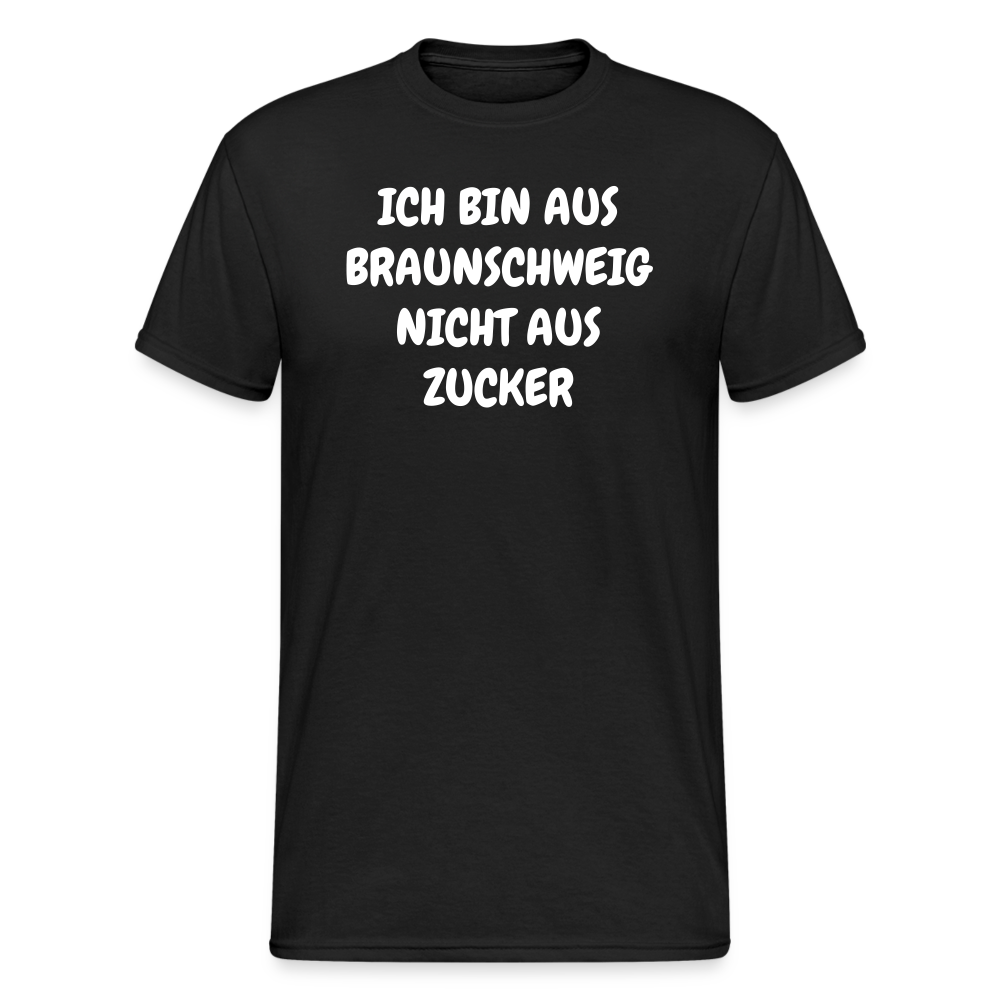 SSW1855 Tshirt ICH BIN AUS BRAUNSCHWEIG NICHT AUS ZUCKER - Schwarz