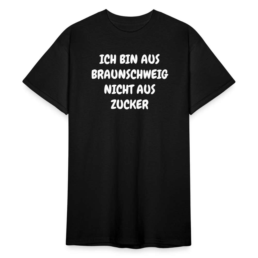SSW1855 Tshirt ICH BIN AUS BRAUNSCHWEIG NICHT AUS ZUCKER - Schwarz