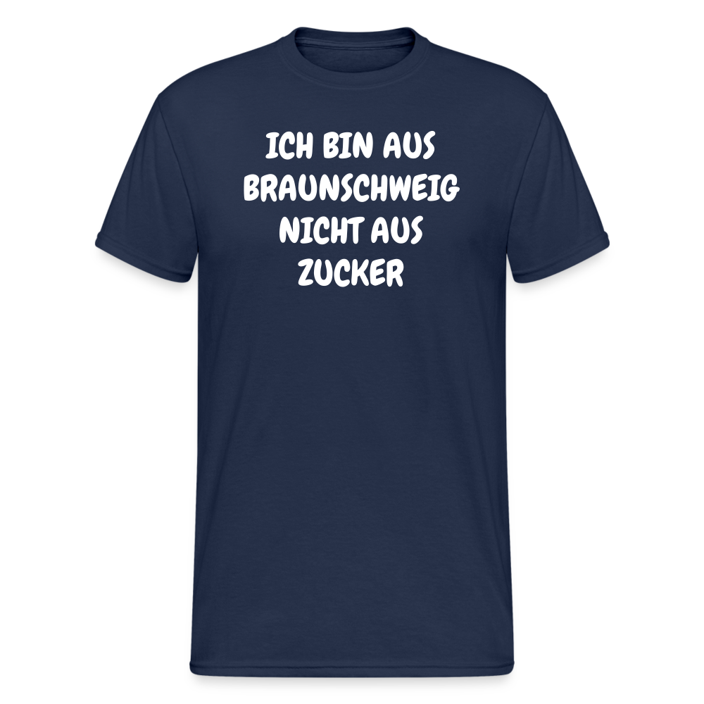 SSW1855 Tshirt ICH BIN AUS BRAUNSCHWEIG NICHT AUS ZUCKER - Navy