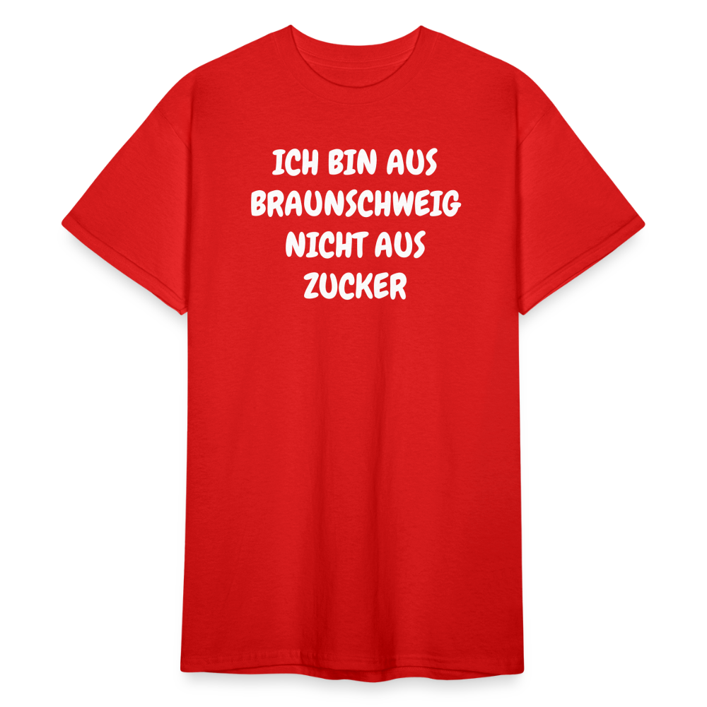 SSW1855 Tshirt ICH BIN AUS BRAUNSCHWEIG NICHT AUS ZUCKER - Rot