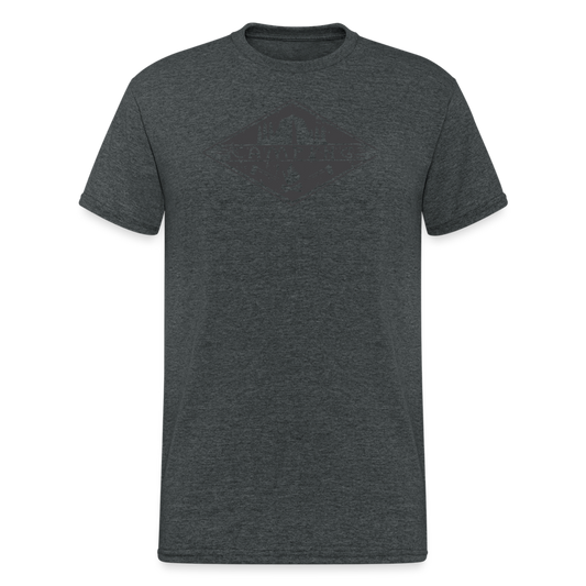 SSW1876 Tshirt camping emblem - Dunkelgrau meliert