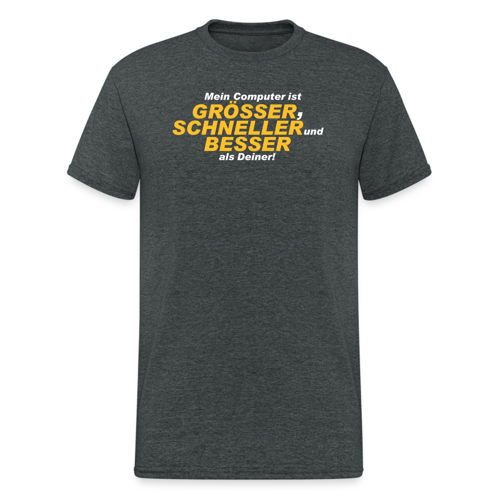 SSW1880 Tshirt Mein Computer ist - Dunkelgrau meliert