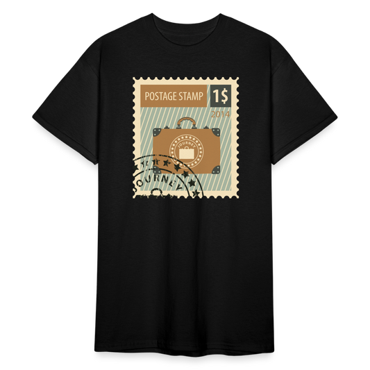 SSW1896 Tshirt Postage Stamp Journey - Schwarz