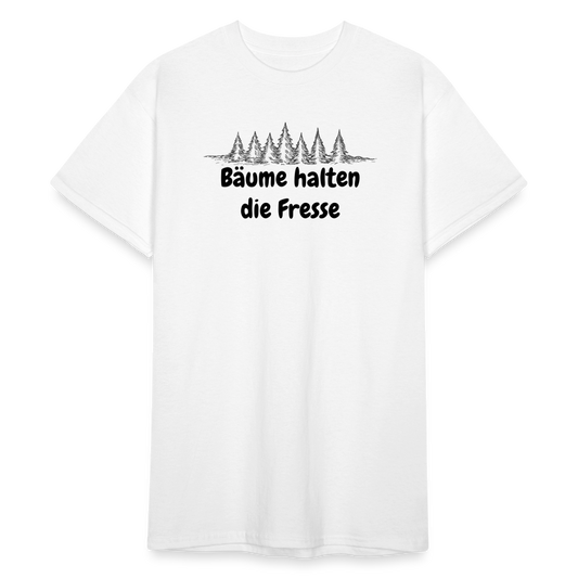 SSW1897 Tshirt Bäume halten die Fresse - weiß