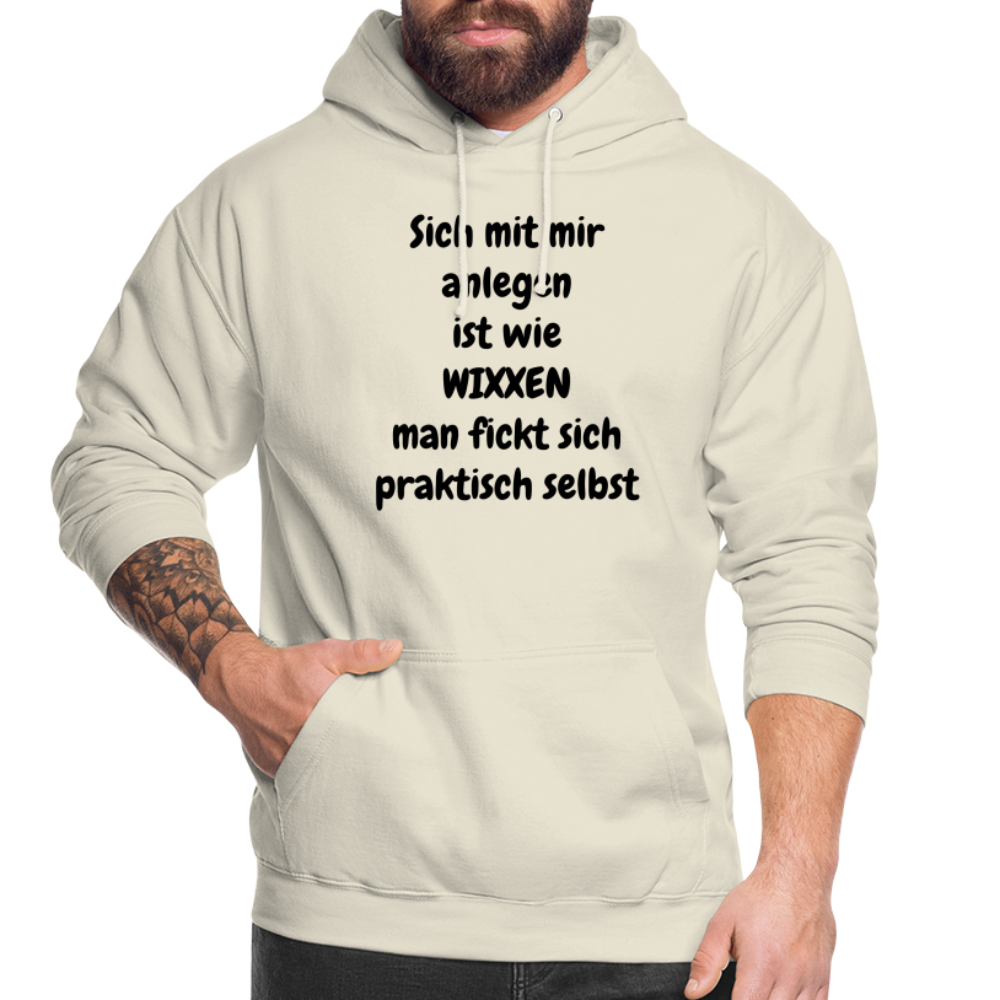 SSW1903 Hoodie Sich mit mir anlegen ist wie WIXXEN man fickt sich praktisch selbst - Vanille-Milchshake