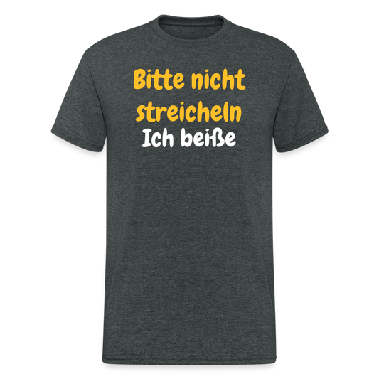 SSW1909 Tshirt Bitte nicht streicheln - Dunkelgrau meliert