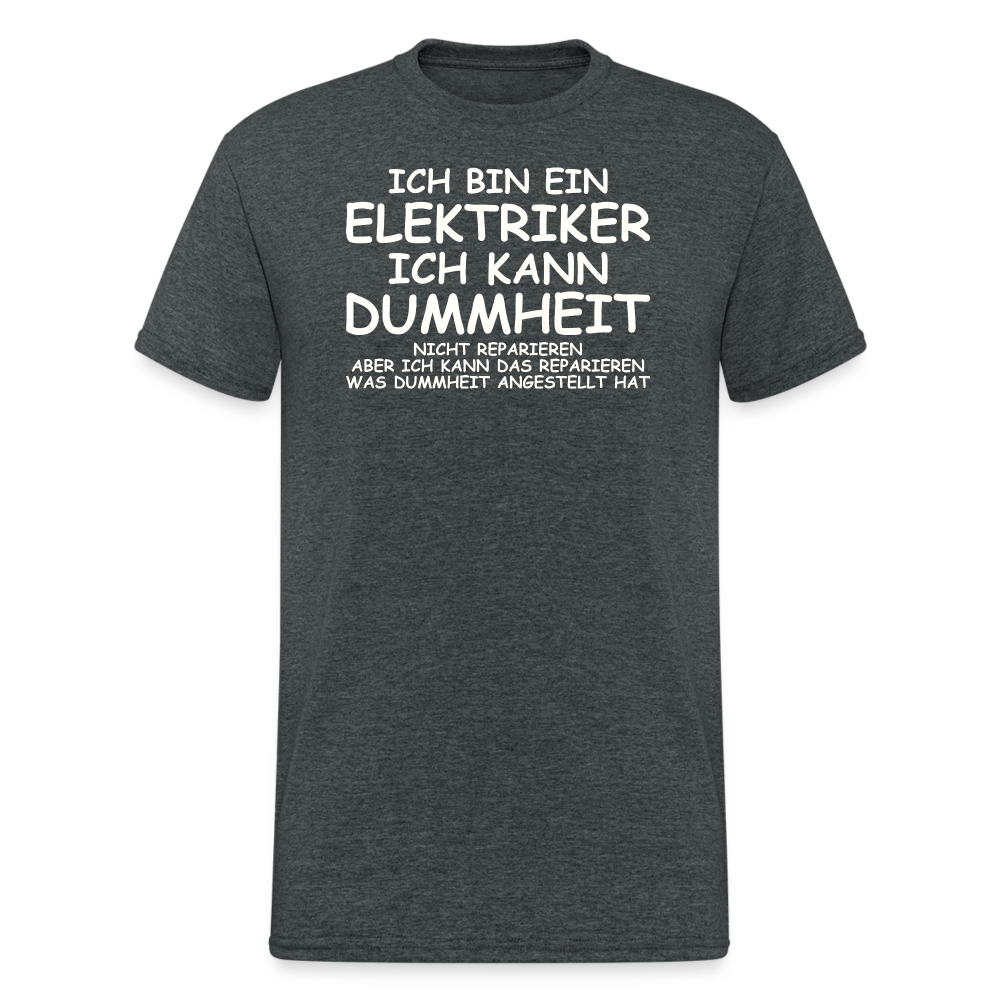 SSW1912 Tshirt ICH BIN EIN ELEKTRIKER..... - Dunkelgrau meliert
