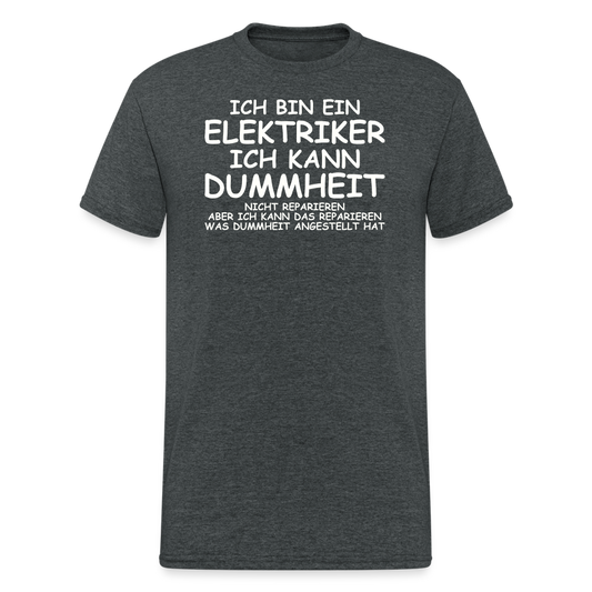 SSW1912 Tshirt ICH BIN EIN ELEKTRIKER..... - Dunkelgrau meliert
