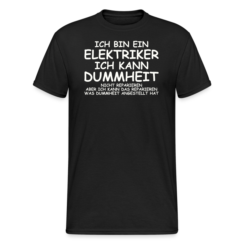 SSW1912 Tshirt ICH BIN EIN ELEKTRIKER..... - Schwarz