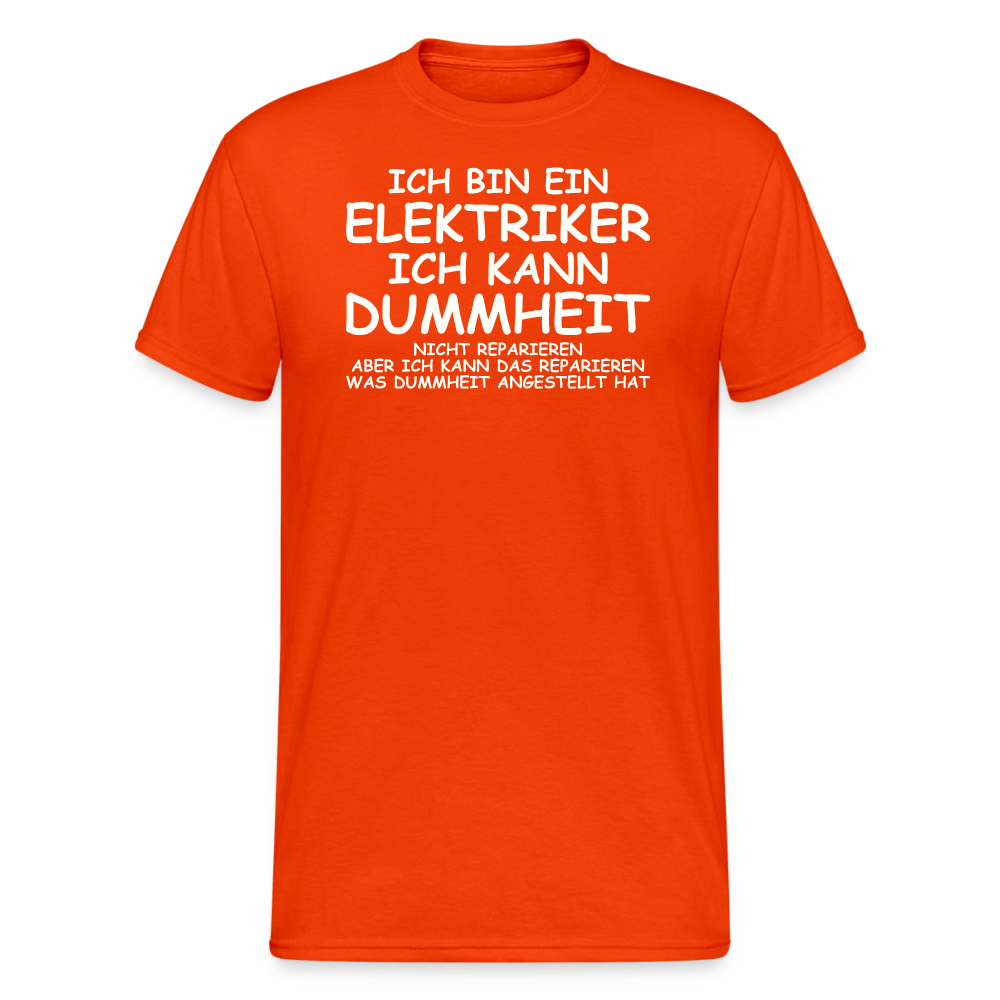 SSW1912 Tshirt ICH BIN EIN ELEKTRIKER..... - kräftig Orange