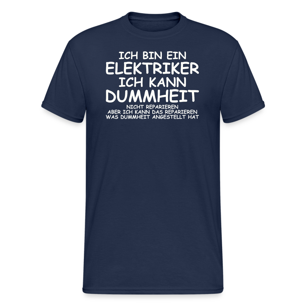 SSW1912 Tshirt ICH BIN EIN ELEKTRIKER..... - Navy