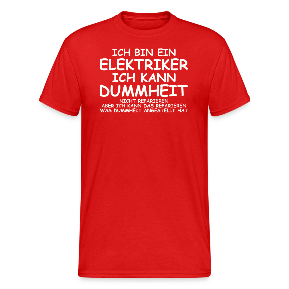 SSW1912 Tshirt ICH BIN EIN ELEKTRIKER..... - Rot