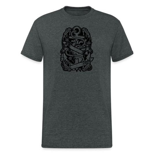 SSW1916 Tshirt Herzanker 4 - Dunkelgrau meliert