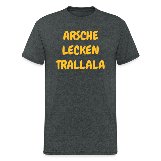 SSW1928 Tshirt ARSCHE LECKEN TRALLALA - Dunkelgrau meliert