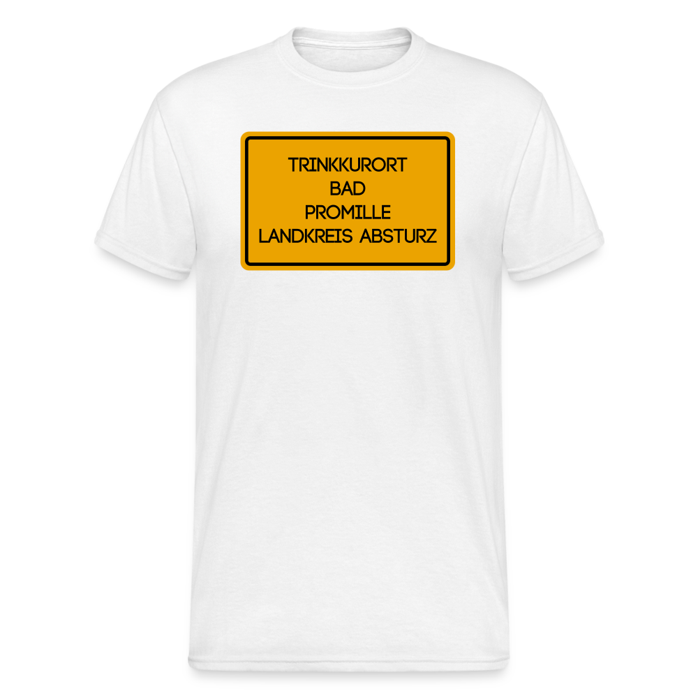 SSW1940 Tshirt Trinkkurort BAD PROMILLE Landkreis Absturz - weiß