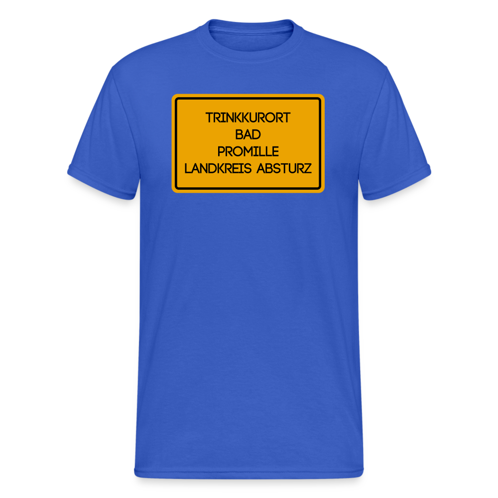 SSW1940 Tshirt Trinkkurort BAD PROMILLE Landkreis Absturz - Königsblau