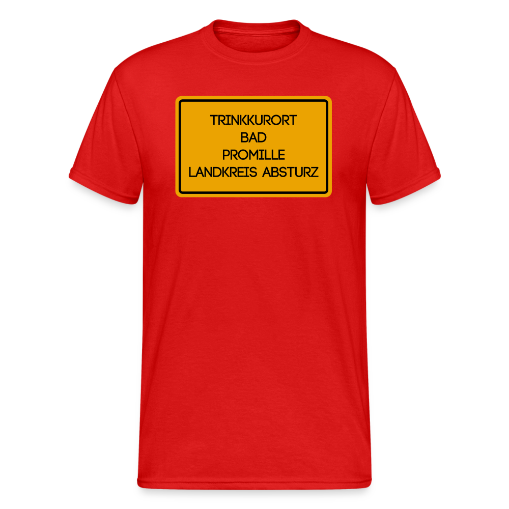 SSW1940 Tshirt Trinkkurort BAD PROMILLE Landkreis Absturz - Rot