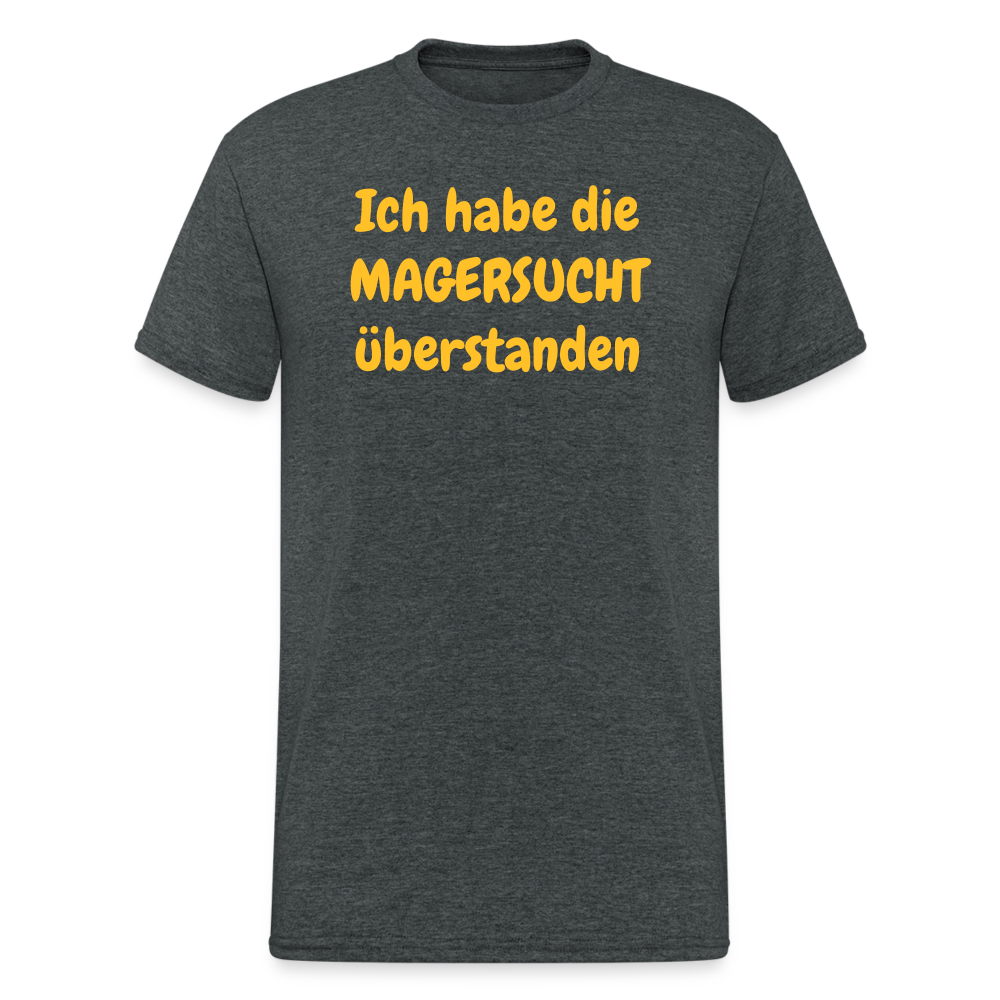 SSW1944 Tshirt Ich habe die MAGERSUCHT überstanden - Dunkelgrau meliert