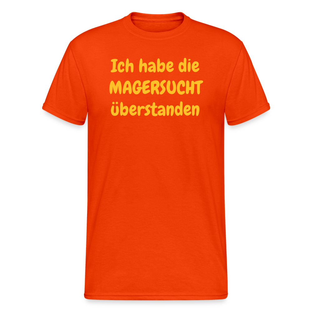 SSW1944 Tshirt Ich habe die MAGERSUCHT überstanden - kräftig Orange