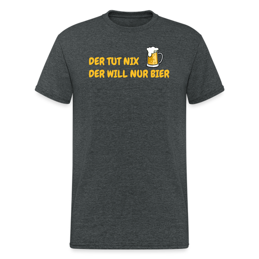 SSW1959 Tshirt DER TUT NIX DER WILL NUR BIER - Dunkelgrau meliert