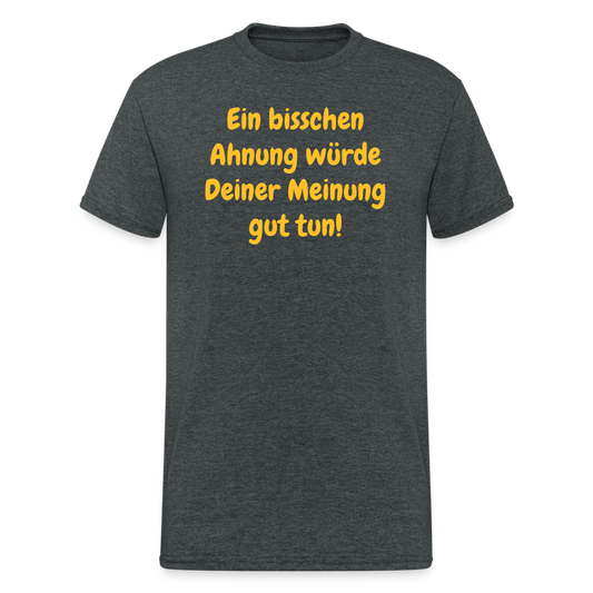 SSW1973 Tshirt Ein bisschen Ahnung würde Deiner Meinung gut tun! - Dunkelgrau meliert