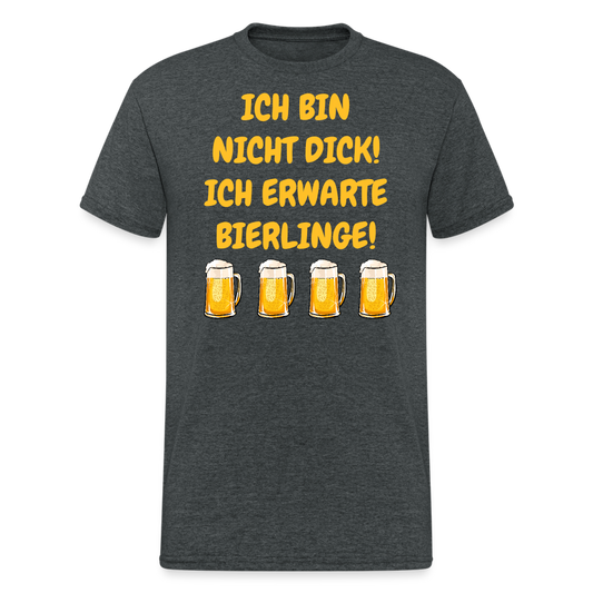 SSW1988 Tshirt ICH BIN NICHT DICK! ICH ERWARTE BIERLINGE! - Dunkelgrau meliert