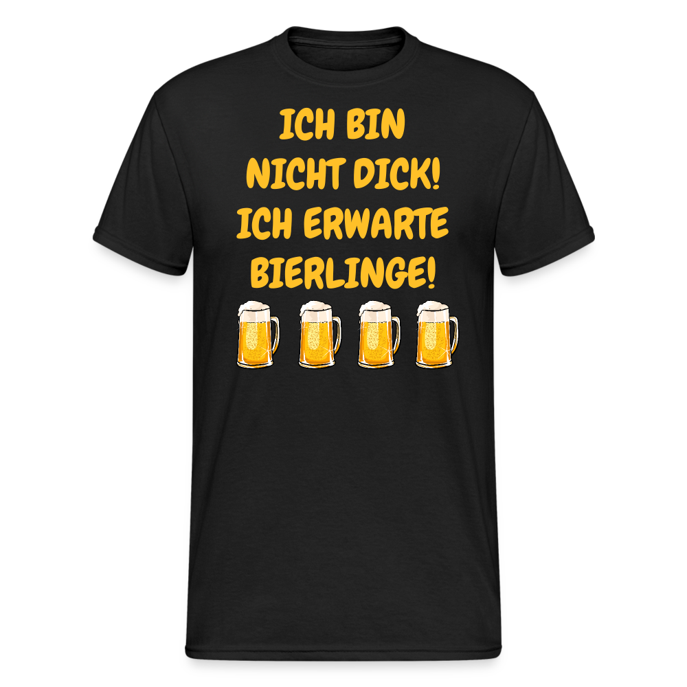 SSW1988 Tshirt ICH BIN NICHT DICK! ICH ERWARTE BIERLINGE! - Schwarz