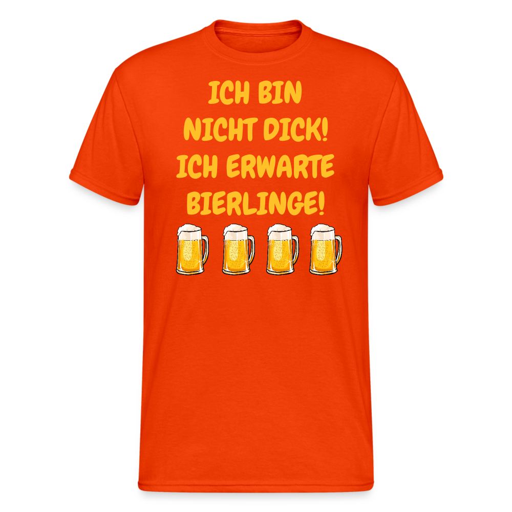 SSW1988 Tshirt ICH BIN NICHT DICK! ICH ERWARTE BIERLINGE! - kräftig Orange