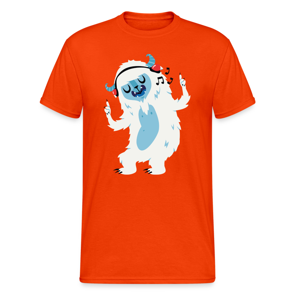 SSW1990 Tshirt Yeti tanzt zur Musik - kräftig Orange