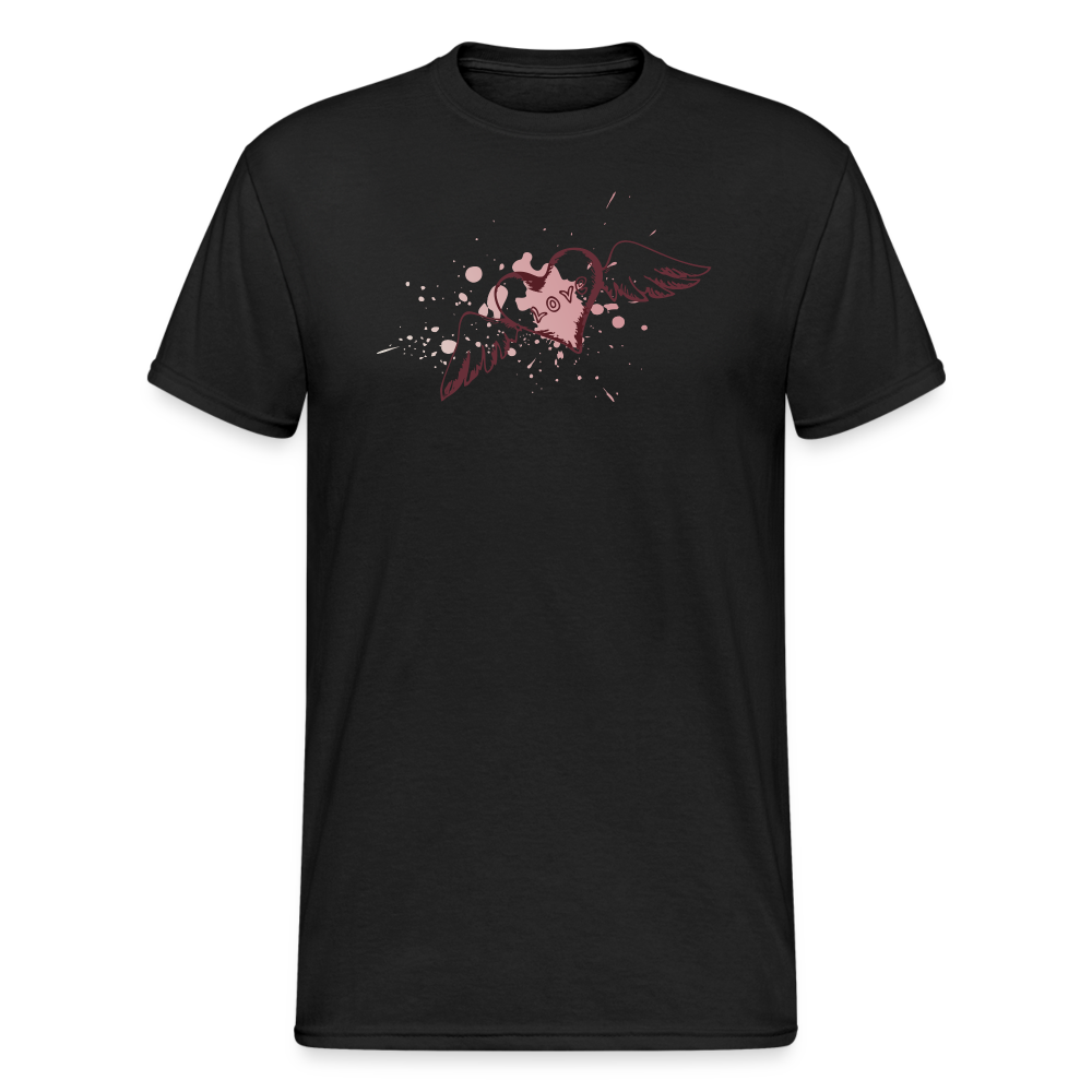 SSW1993 Tshirt heart with wings - Schwarz